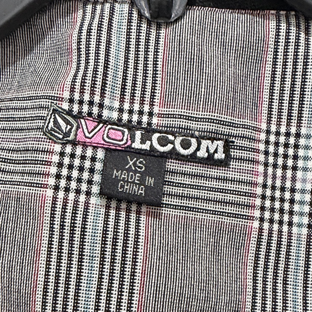 Volcom Gray Plaid Hooded Jacket - Picture 2 of 8